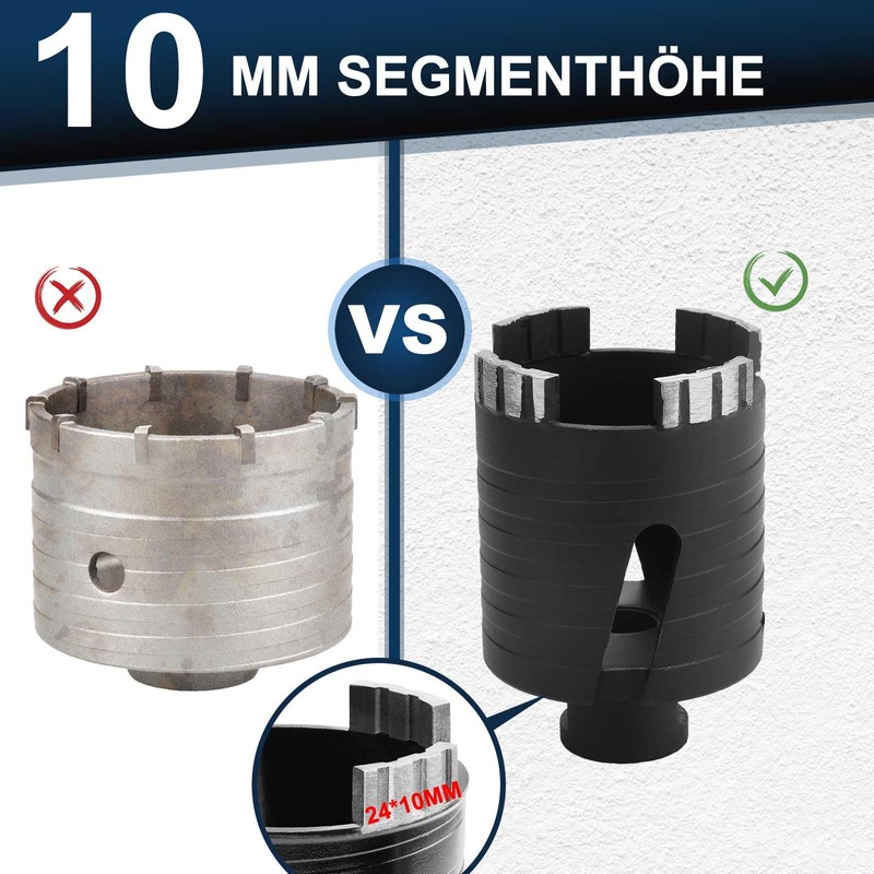 Drill Bit 62 mm with M16 Socket, SDS Plus Adapter