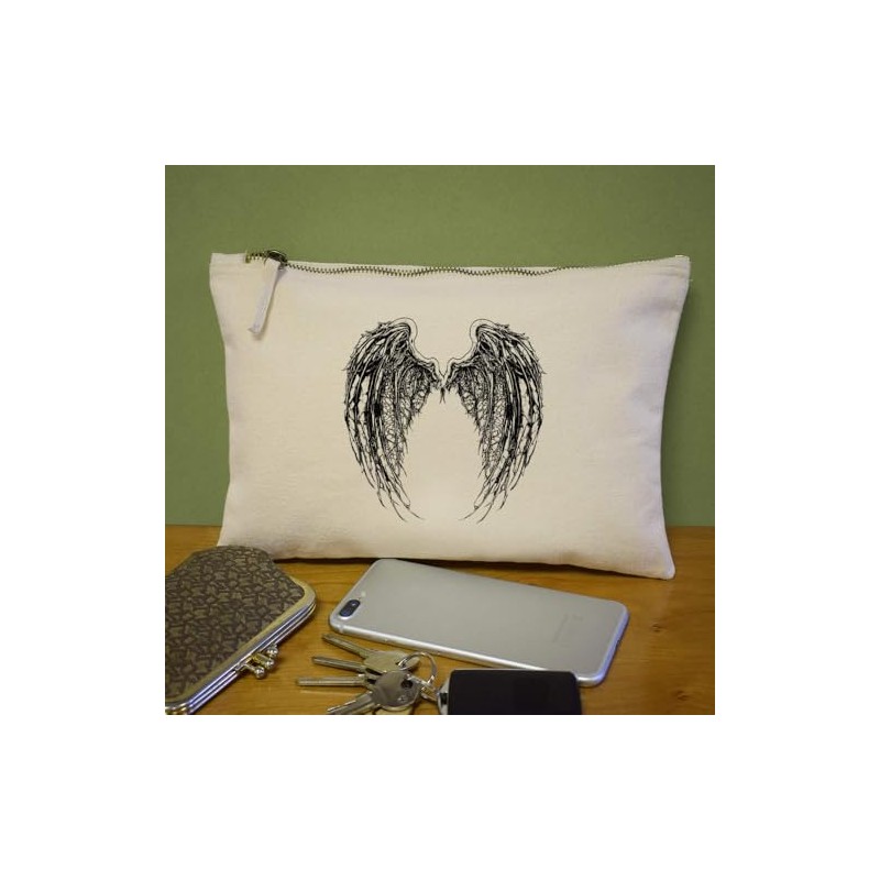 'Gothic Vampire Wings' Canvas Clutch Bag/Accessory Case (CL00042419)