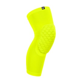 SLEEFS Safety Yellow Knee Pad - Compression Sleeve - Protection for Running, Volleyball, Basketball, All Sports - UPF 50+