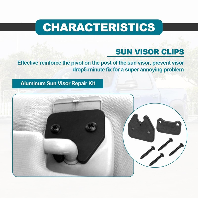 Sun Visor Repair Kit Fit Heavy Duty Sun Visor Clips