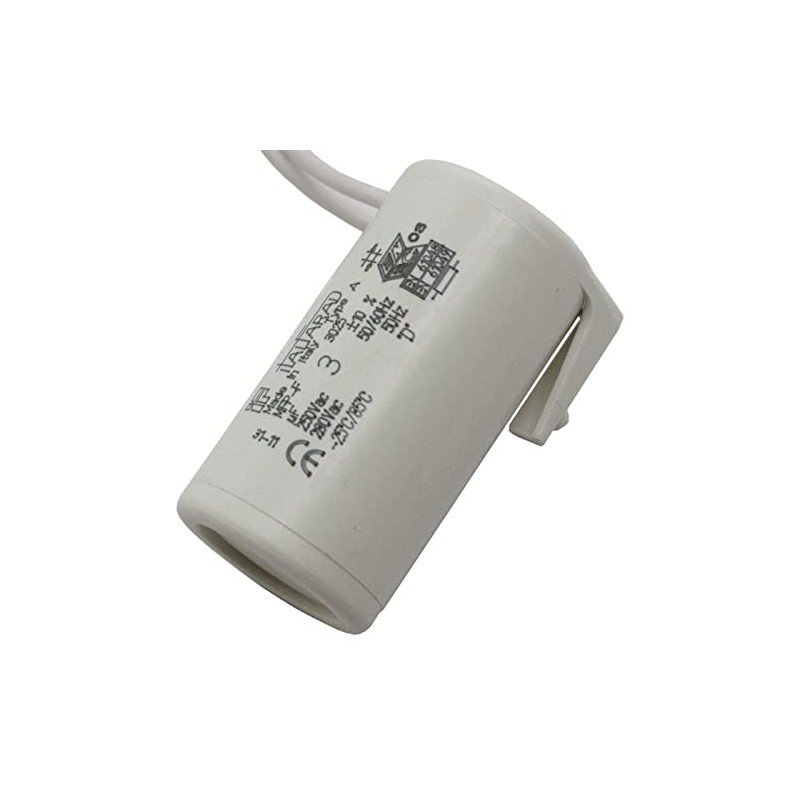 Capacitor 3µF 250V 28x54mm Cable 25cm Italian Wheel 3uF