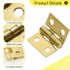 YASQZ 50 Pieces Mini Hinges, Brass Hinges Small for Crafts