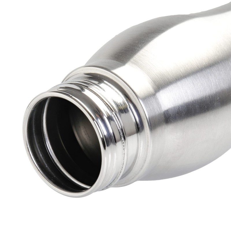 axentia Stainless Steel Water Bottle, Silver, Approx. 1 Litre
