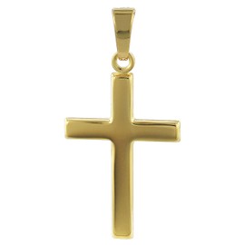 trendor 35726 Gold Cross Pendant 333/8 Carat 21 mm, Yellow Gold
