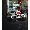 (3 Pcs) I Love Cheese Heart Vinyl Sticker 2"