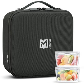 Insulated Lunch Bag for Kids Adult, Small Lunch Box for School Office Work, Triple Layers Insulation Keep Warm Cold Lunch Container Box, Hard Lunch Tote Bag (Grey)