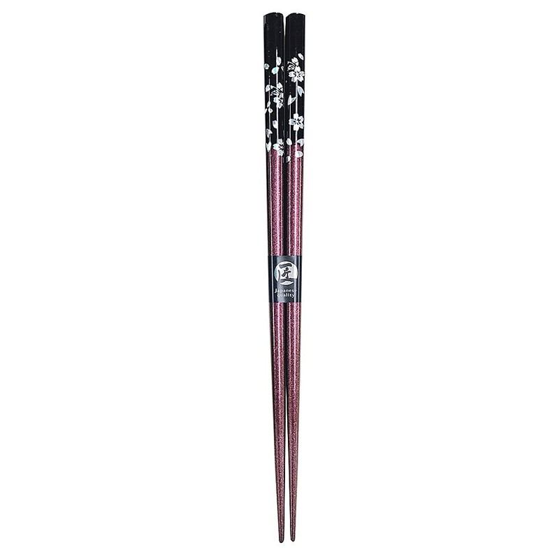 Chopsticks, Silver Cherry Blossoms, Purple, Design with Paulownia Box, Wrapping,