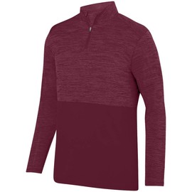 Augusta Sportswear Shadow Tonal Heather 1/4 Zip Pullover XL Maroon