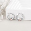 POPLYKE Seal Earrings for Women 925 Sterling Silver Hoop Earrings