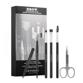 Sephora Favorites Brow Uncomplicated Tool Set - 6 Must Have Brow Tools - Brow Scissors - Angled Tweezer - Brow Razor - Angled Brow Brush - Concealer Brush and Spoolie
