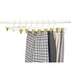 Amber Home 14.17" Solid White Wooden Pant Skirt Hangers with