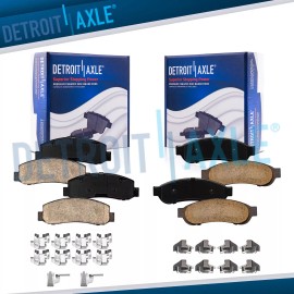 Front & Rear Brake Ceramic Pads for 2009 2010 - 2012 Ford F-250 F-350 Super Duty