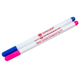 Singer 04371 Fine Point Disappearing Fabric Marking Pen, Pink and Blue, 2-Pack