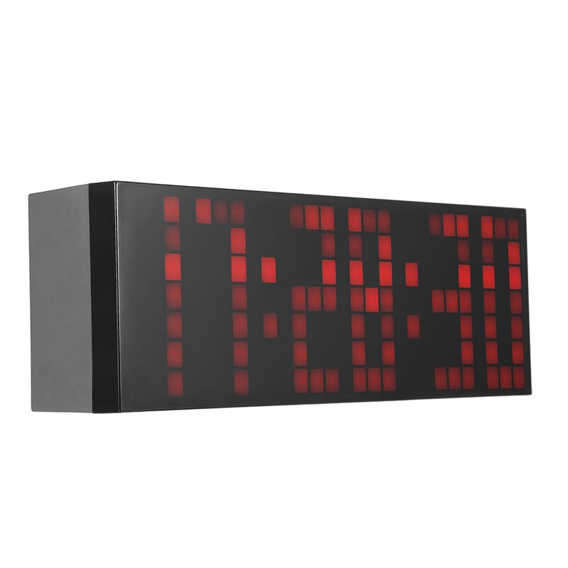 6 Digit Jumbo LED Digital Alarm Calendar Snooze Wall Desk