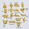 Bright Gold Animal Drawer Knobs - Dresser Cabinet (9. Dog)