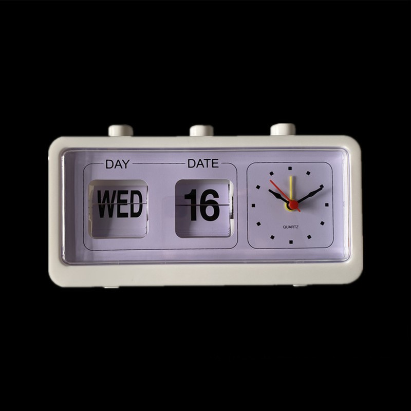 Desk Table Alarm Clock Manual Jump Calendar Desktop Alarm Clock