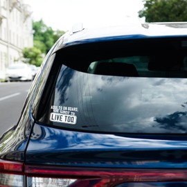 Adults on Board Car Vinyl Decal - Cute and Safety Sign Window Decal - Easy to Apply and Highly Visible - Adult car Vinyl Decal (Matte White)