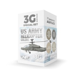 AK Acrylics 3Gen AIRCRAFT SET AK11750 US Army Helicopter Colours Set 3G (4 x 17 ml)