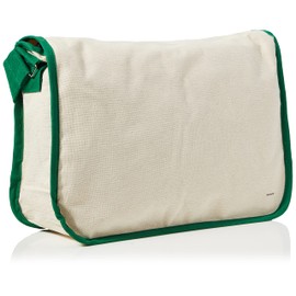 Le Jardin du Lin Digital Printed Messenger School Bags with Khaki Straps for Girls and Boys, Back to School, Messenger Bags for Students, Shoulder Bags, Size: 29 x 36 cm, multi-coloured, Messenger School Bags for Girls and Boys