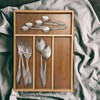 Relaxdays 10018886 Bamboo Cutlery Tray - 4 Compartments Approximately 25
