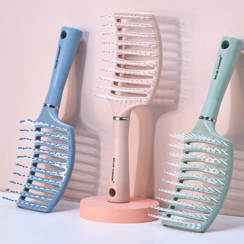 Veraly Cepillo Arqueado Desenredar Cabello Colores Pastel Hueco