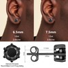 KRKC&CO Black Moissanite Stud Earrings, S925 Silver Earrings Black Tone