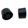 Rubber Door Stops/Wall Protectors with Screws (Large (33mm) Black)