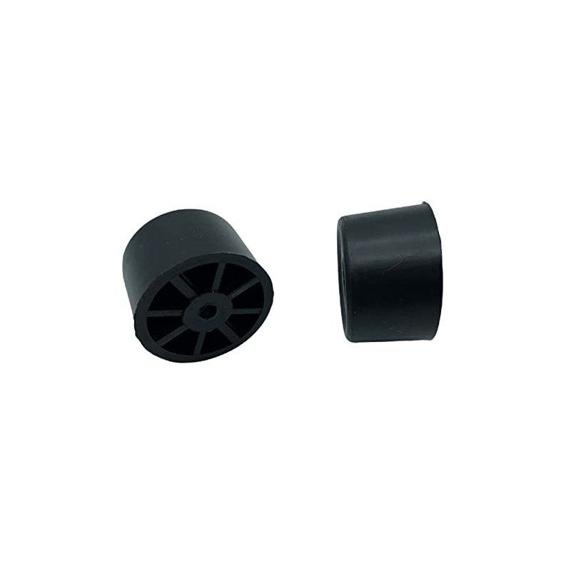 Rubber Door Stops/Wall Protectors with Screws (Large (33mm) Black)