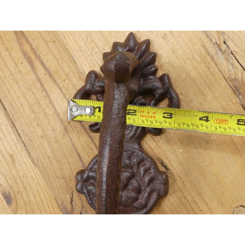 2 LARGE HANDLES RUSTIC CAST IRON BARN DOOR HANDLES SHED