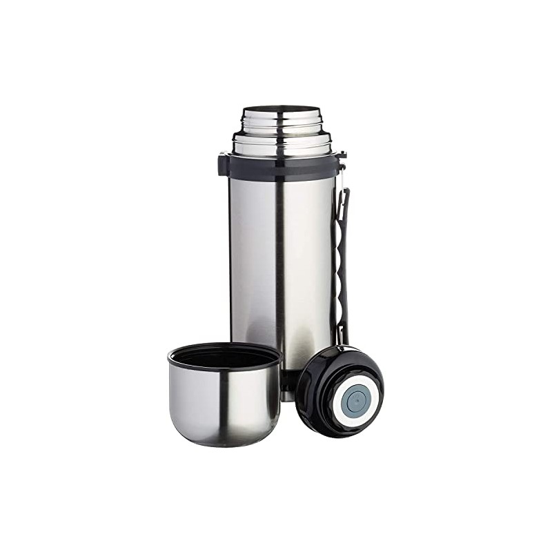 MasterClass Vacuum Flask with Handle, Stainless Steel, for Hot and