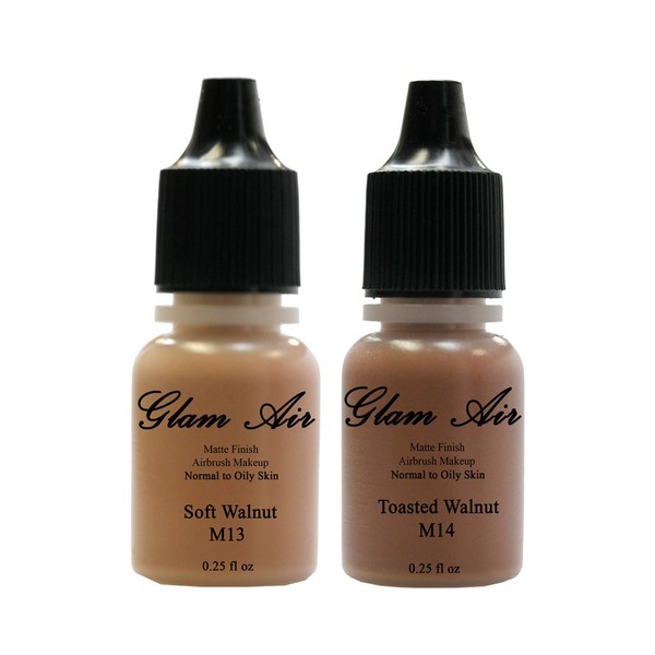 Glam Air Airbrush Water-based Foundation in Set of 2 Assorted Dark Matte Shades (For Normal to Oily Dark Skin)