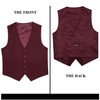 HISDERN Men's Formal Party Wedding Business Cotton Waistcoat Solid Color