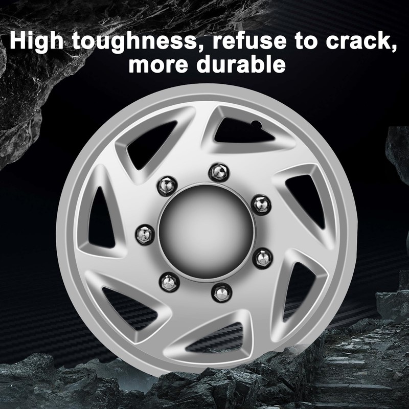 TULALUX Chrome Hubcaps Compatible with Ford F250 F350 E150 E250