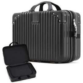 Discreet Lockable Storage Bag Box Organizer Storage Case with Lock for Women Men Lock Travel Bag,12.6 x 9.8 x 6.7in(Black)