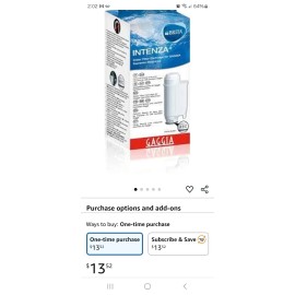 GAGGIA  RI9113/60 Brita Intenza+ Filter Cartridge for Coffee Machine (Box a bit bent)