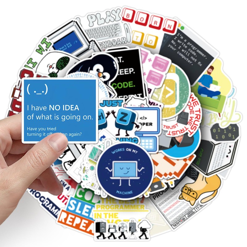 Programming Stickers,50Pcs Gifts for Developers Programmers Hackers Engineers, Program Stickers