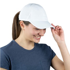 TrailHeads Women's Running Hat with UV Protection | UPF 50 Hats | Summer Hats for Women | Outdoor Hats (White)
