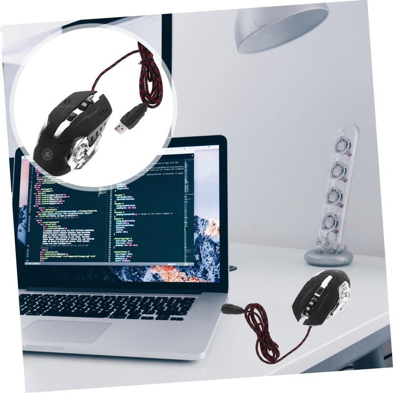 SEWACC LED Optical Gaming Mouse Ergonomic USB Wired Design Dpi