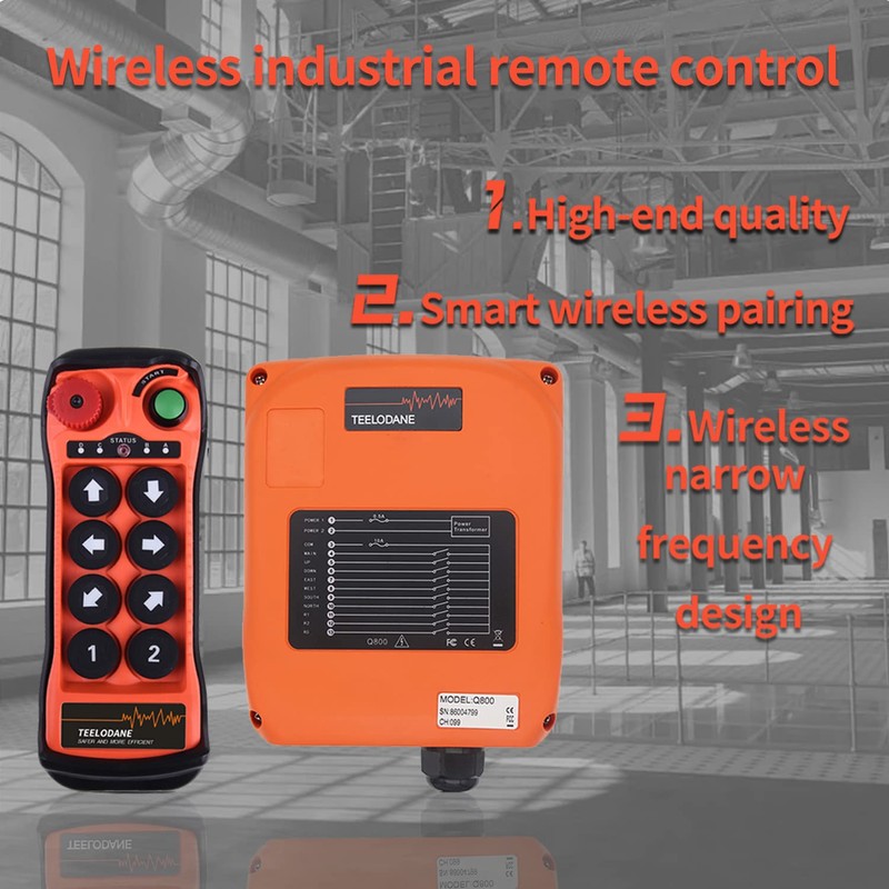 Q800 Industrial Wireless Crane Remote Control kit 8 Button 12v