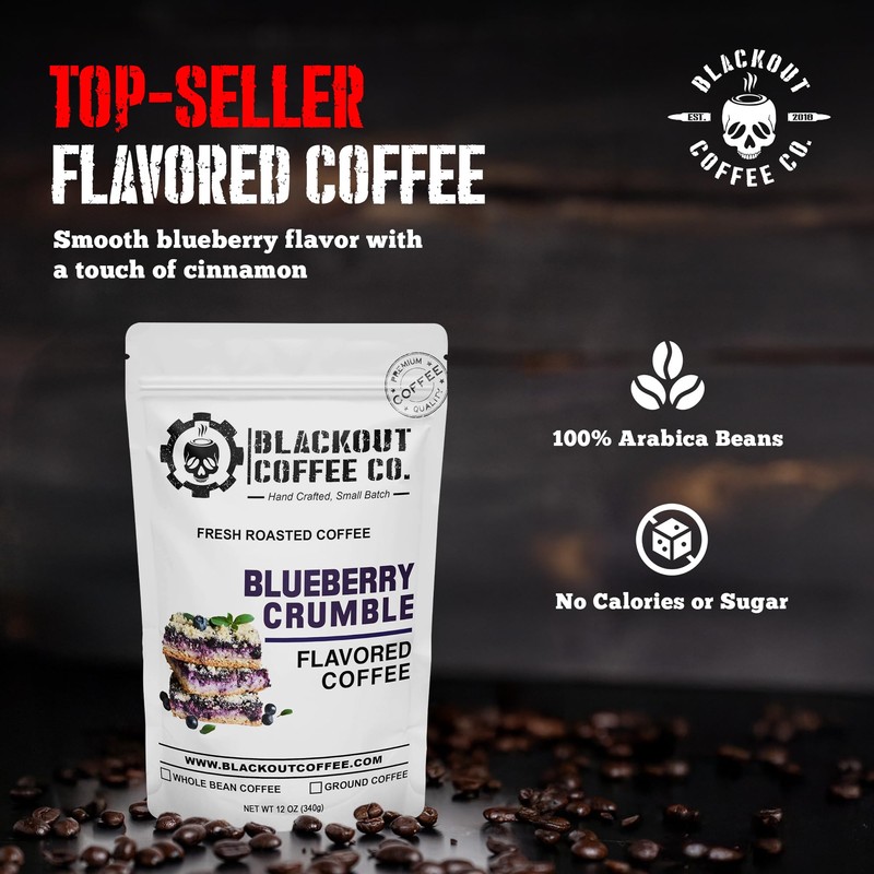 Blackout Coffee Blueberry Crumble Flavored Medium Roast - Freshly Roasted