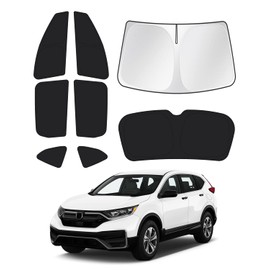 Canvcle Windshield Sun Shade for Honda CRV 2017-2022 CR-V Accessories Side Rear Window Shade Cover Full Set Sun Visor Shield Privacy Protection Keep Vehicle Cool Black 8PCS