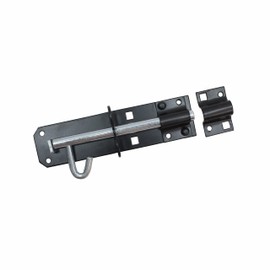 SUL Padbolt Heavy Duty Brenton Bolt Type 2A Sliding Gate Bolt Locakable padbolt 150mm for Shed Doors, Gate Lock & Outhouse Doors Black Gate Bolt 150mm (6 Inch) (1 PK)