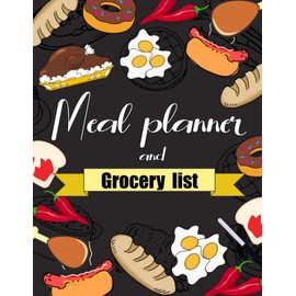 Meal planner and grocery list: Meal planning board for fridge,12 Weeks of Menu Planning with Grocery Shopping list magnetic for everyday