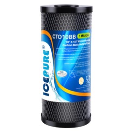 ICEPURE 10"X4.5",1 Microns Whole House Sediment Activated Carbon Water Filter Compatible with Dupont WFHDC8001,EP Series,EPM Series,CB-BB-10, GE FXHTC, GXWH40L, GXWH35F, GNWH38S, CTO10BB,1PACK