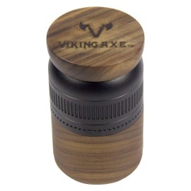 Viking Axe 2.5'' 5 Parts Viking Axe Grinder Walnut Aluminum Finish Large Capacity Storage B