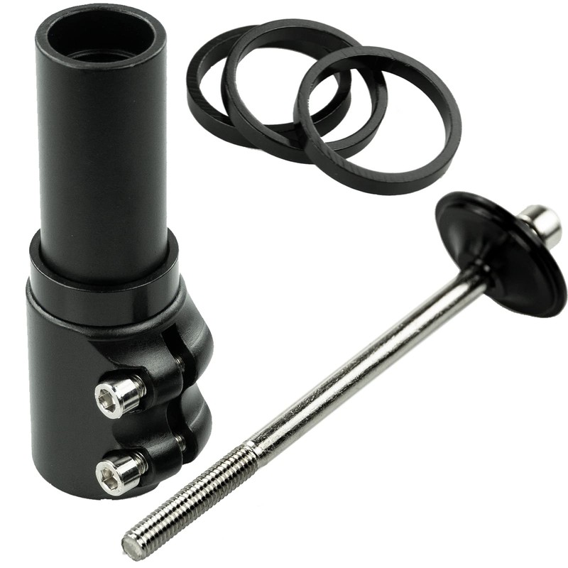 Bicycle Handlebar Riser, Black Aluminium Bicycle Stem Adapter 28.6 mm