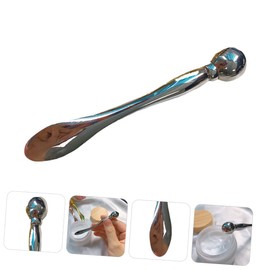 LALAFINA Eye Cream Applicator Stick Dual-use Zinc Alloy Eye Roller Manual Mask Spoon Smooths Fine Lines Reduces Puffiness for Skincare Routine