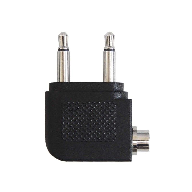 F-Factory PLG-2PMP-2P Airplane Earphone Jack Conversion Adapter, 3.5mm Dual Jack