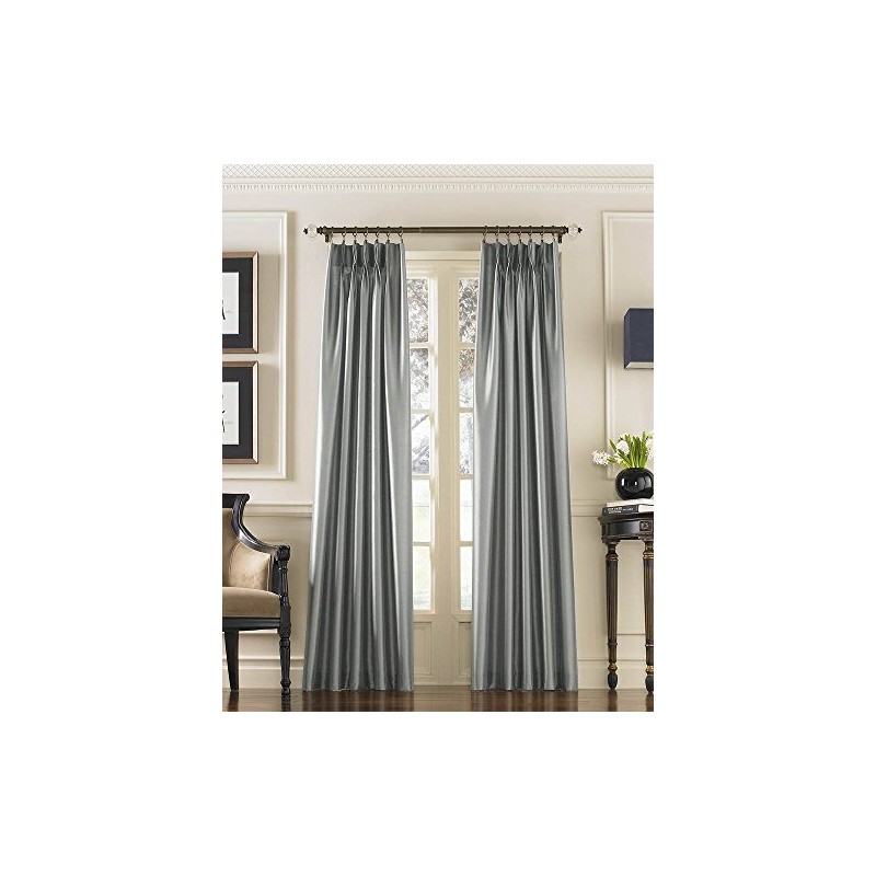 Curtainworks Marquee Faux Silk Pinch Pleat Curtain Panel, 30 by