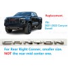 GMC 1PC Chrome Rear Tailgate Conner Canyon Letter Emblems 2021-2022